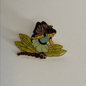Whimsical Glitter Fairy Enamel Pin Dragonfly Fantasy Brooch